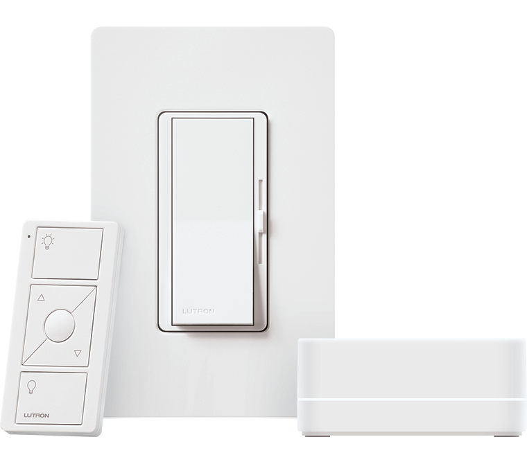 Lutron Caséta Diva smart dimmer kit with Pico remote and Smart Hub
